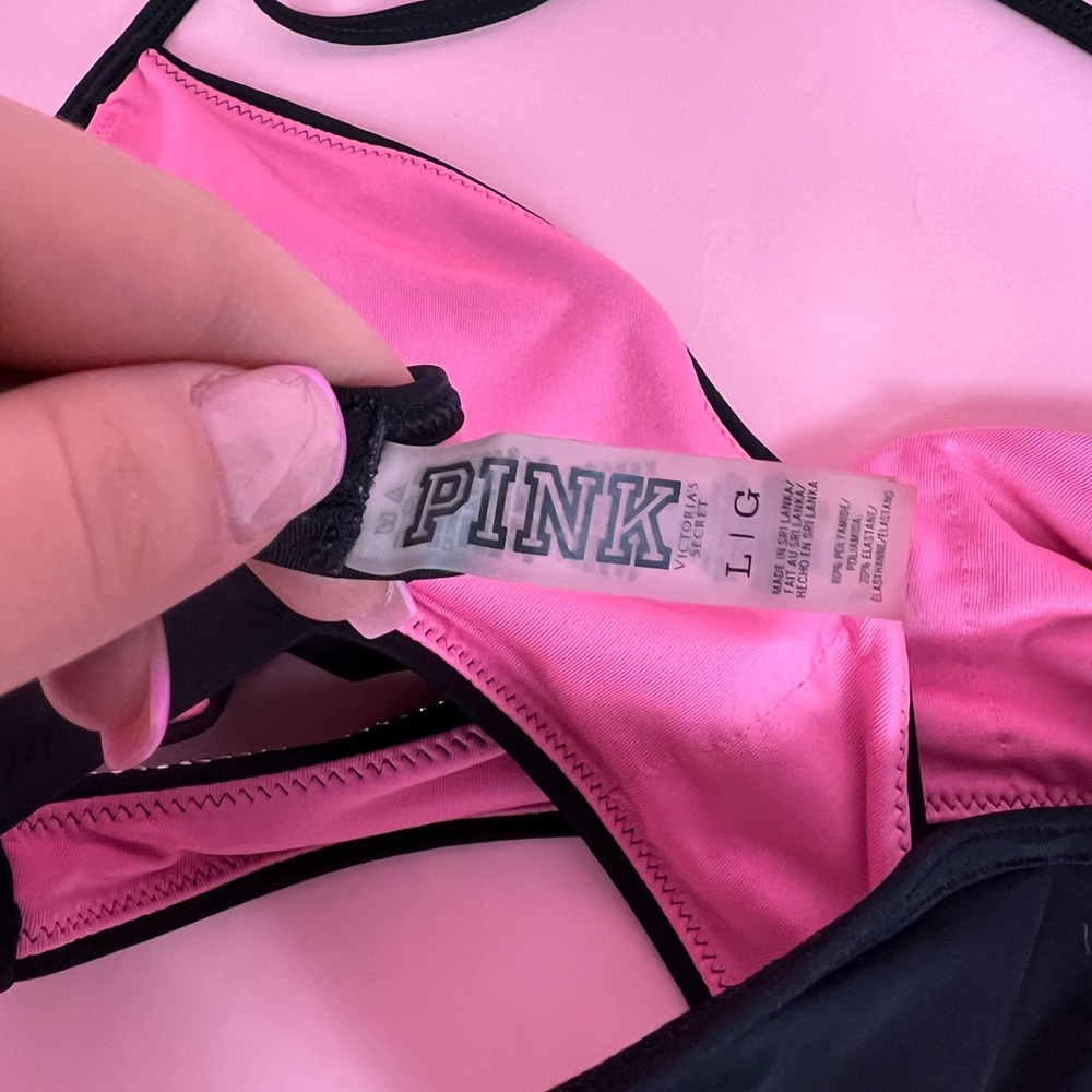 ❌SOLD-VINTED❌ PINK Victoria’s Secret Crossover Embellished Bikini Top - Picture 6 of 6
